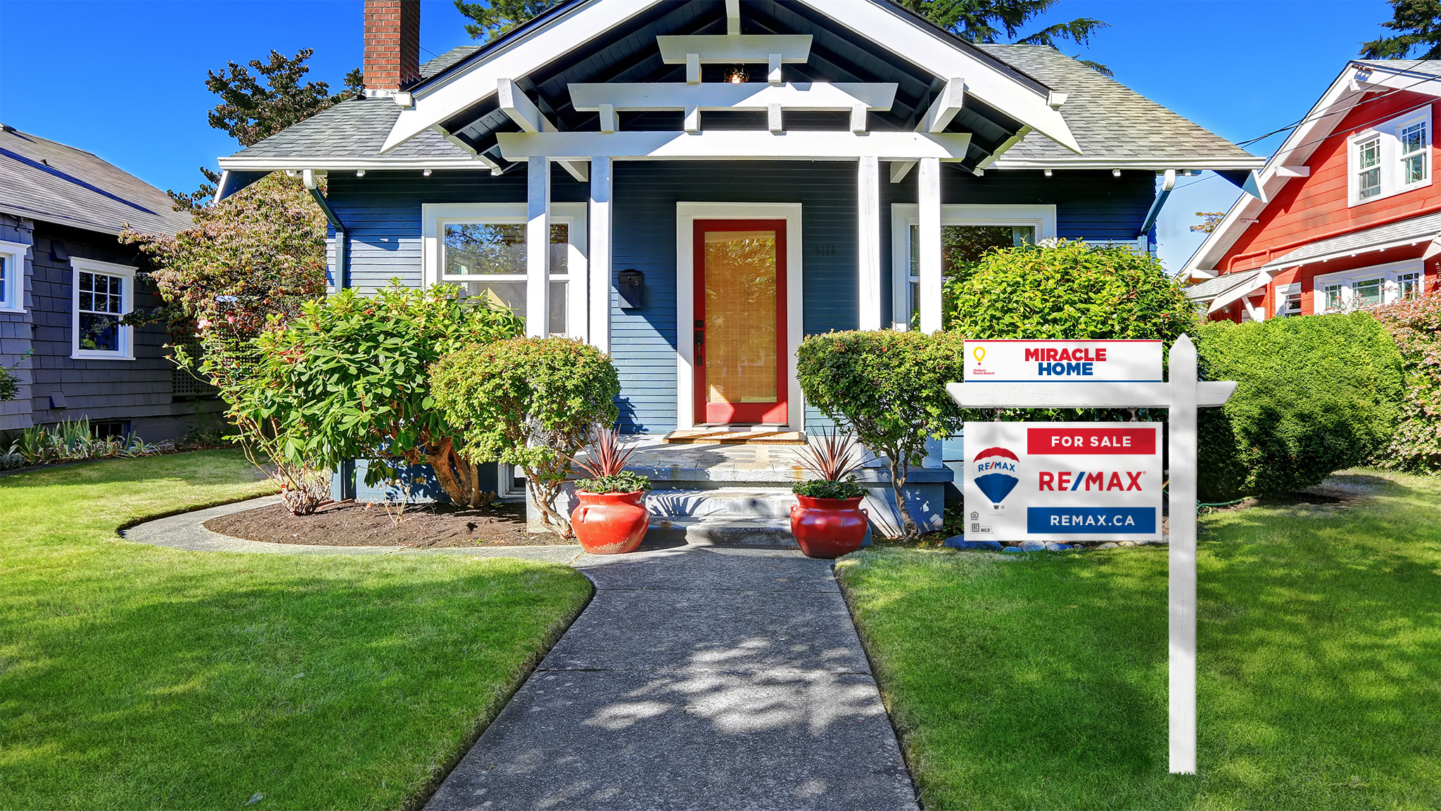Miracle Home Can house with miracle home sign