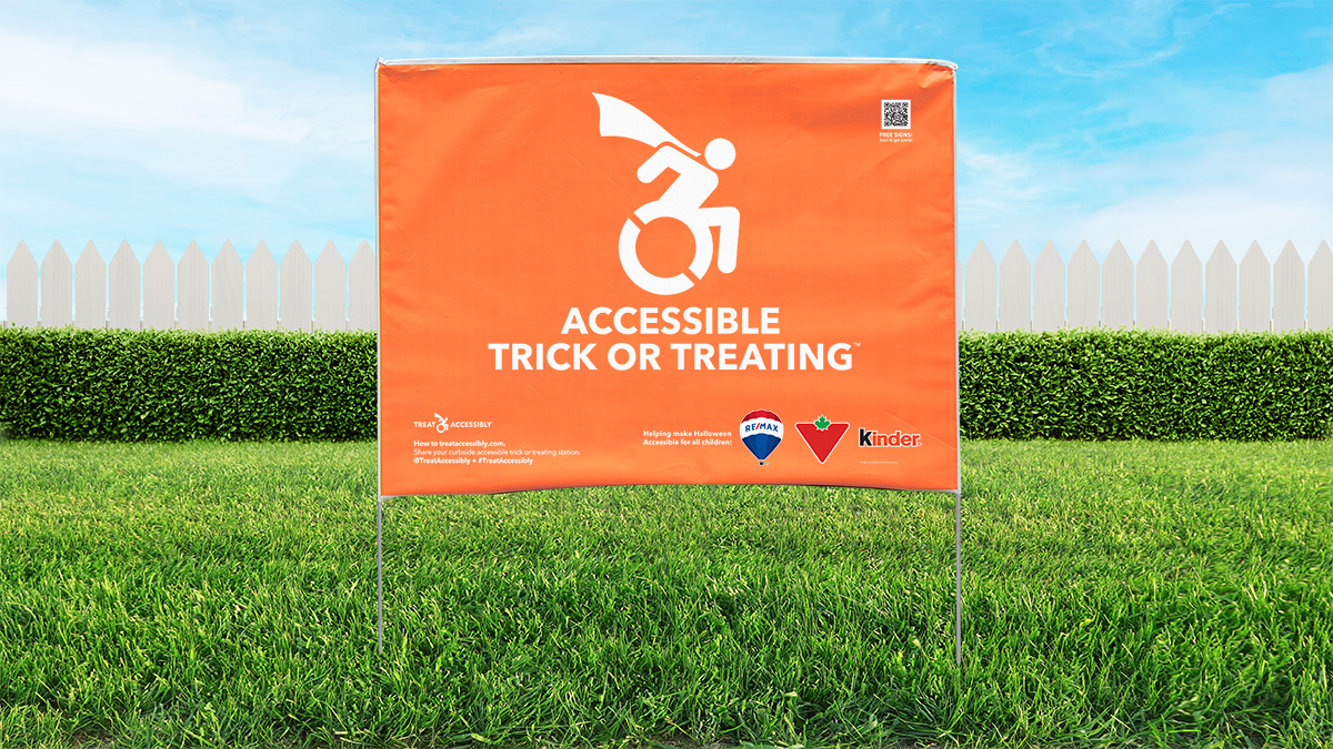 ta treat accessibly lawn sign